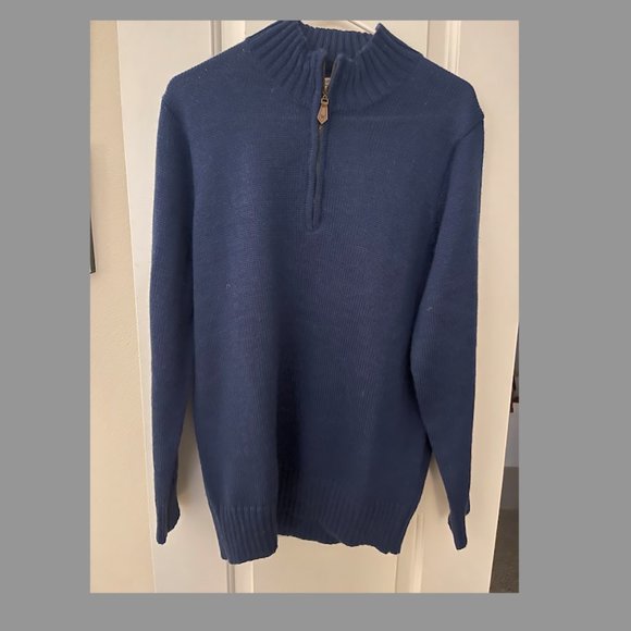 Wool Overs Quarter Zip Sweater M - Picture 2 of 5